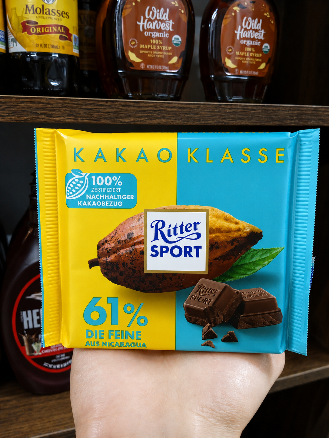 Sô Cô La đen Ritter Sport Nicaragua 61% 100g