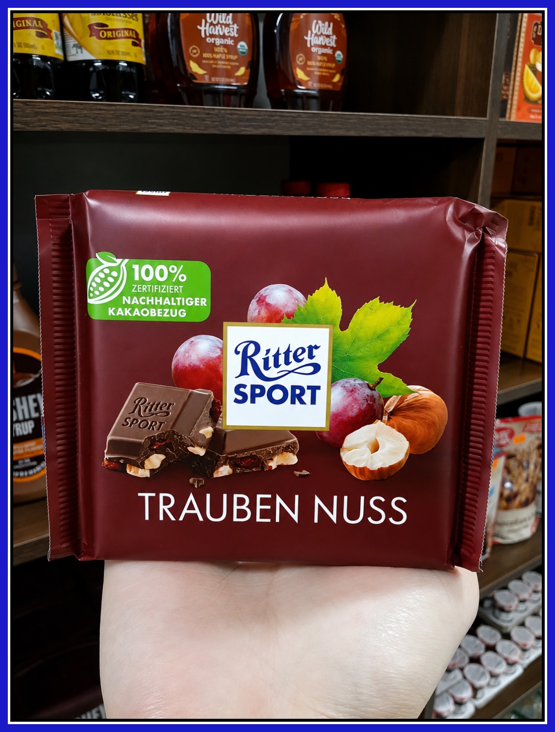 Sô Cô La nhân hat phỉ Ritter Sport Trauben Nuss 100g