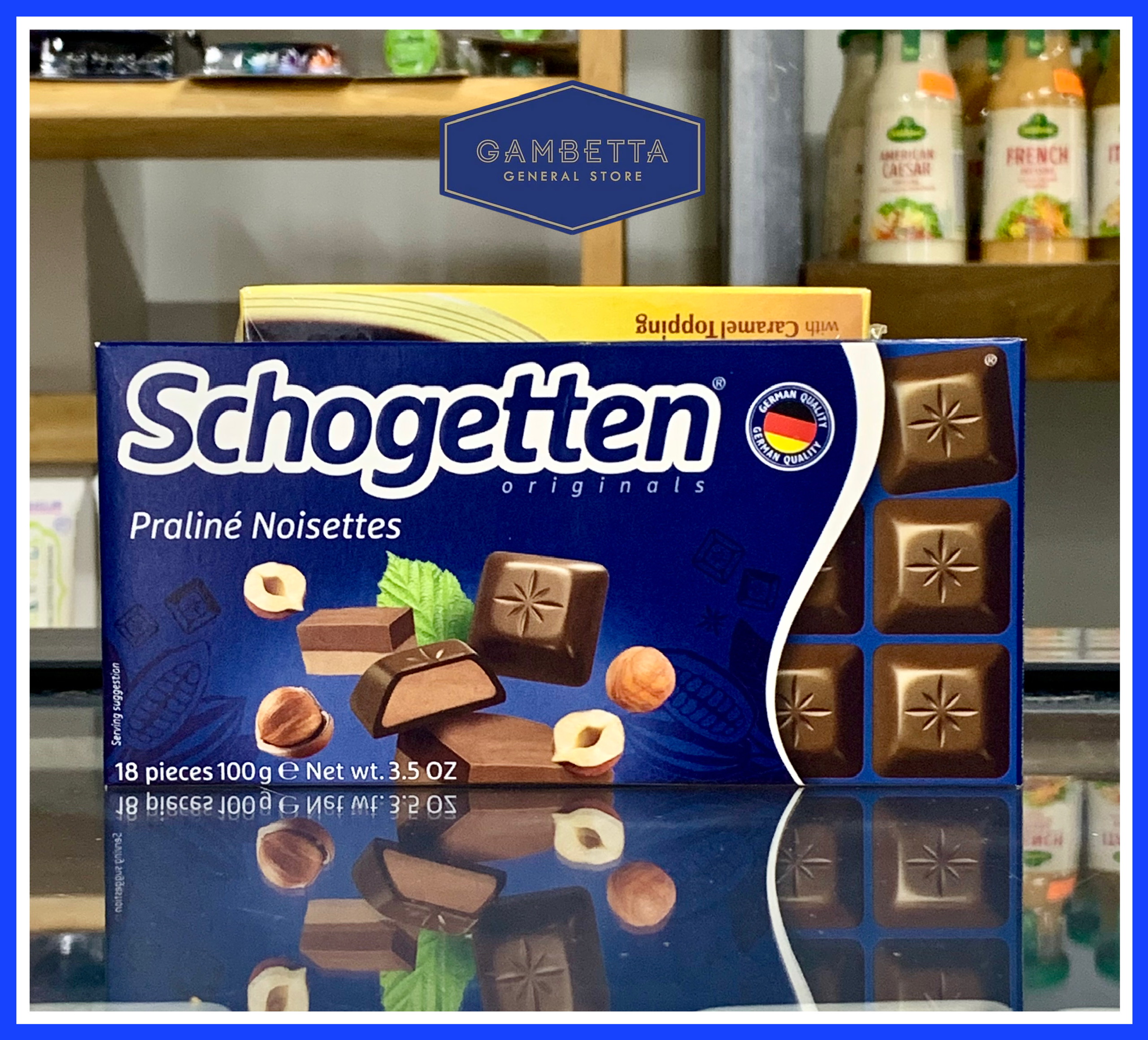 Socola Schogetten vị Praline Noisettes Dẻ Nhuyễn 100g