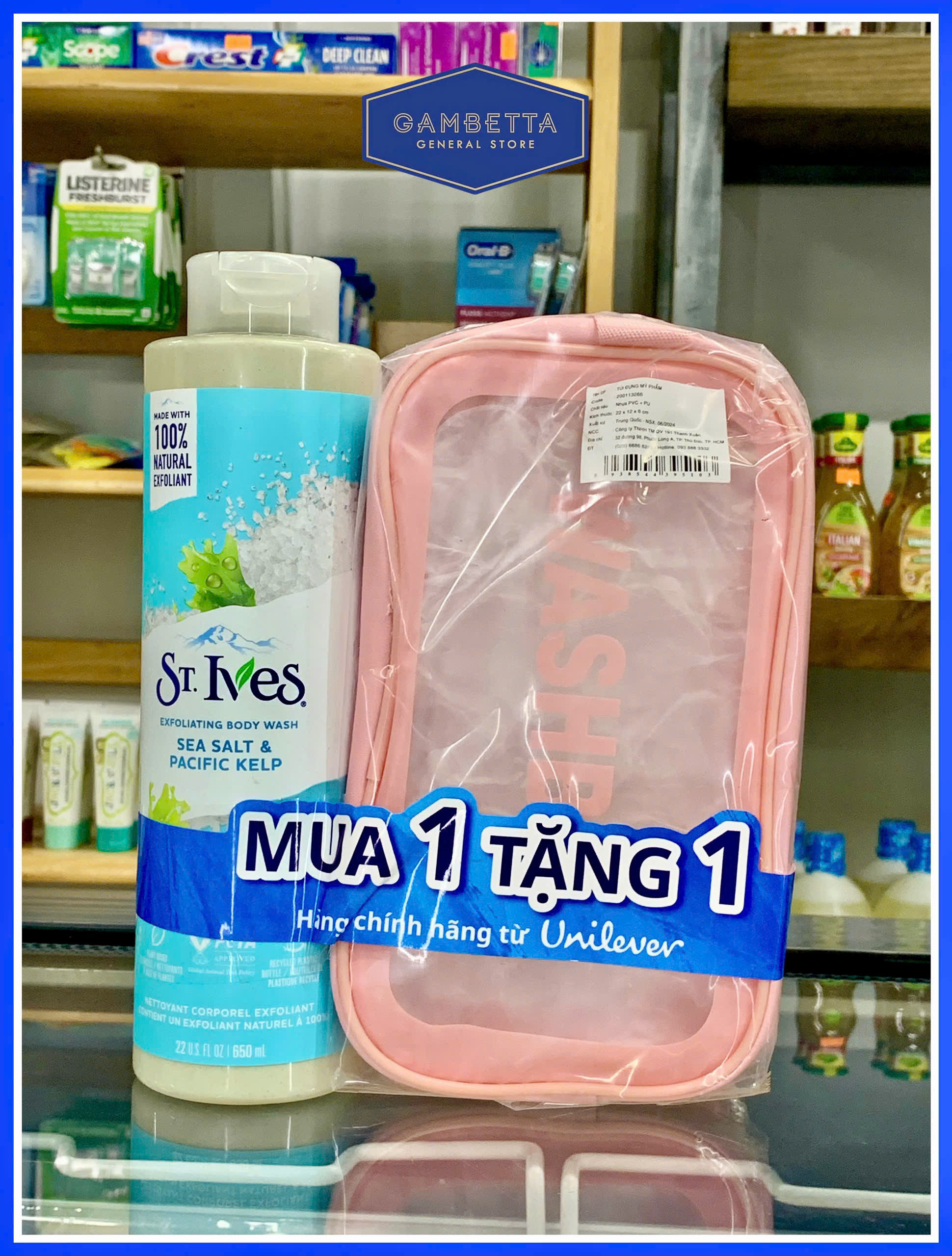 Sữa Tắm St Ives Muối biển và Tảo Sea Salt & Pacific Kelp 650ml