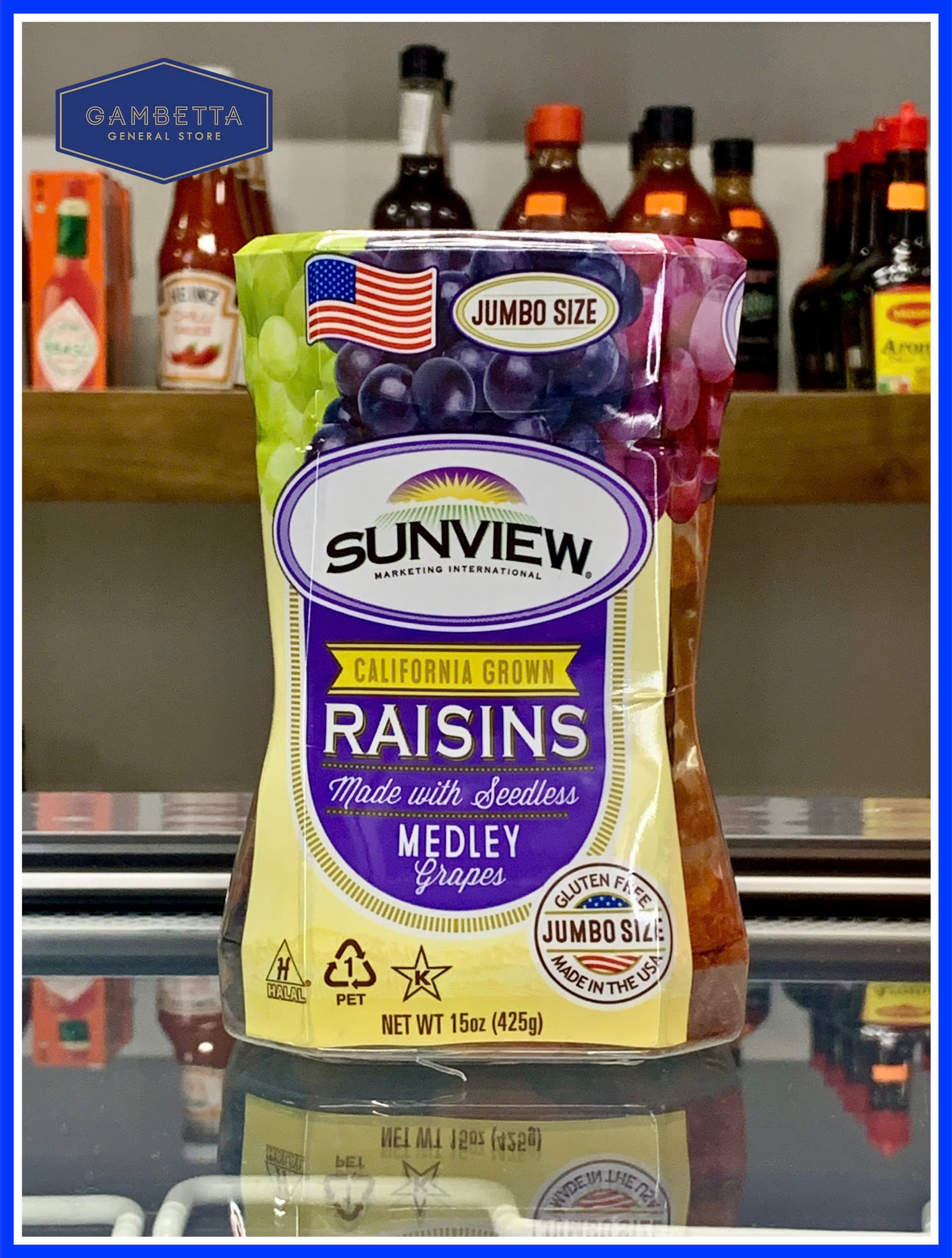Sunview Nho Khô Mỹ Raisin Jumbo Size 425g