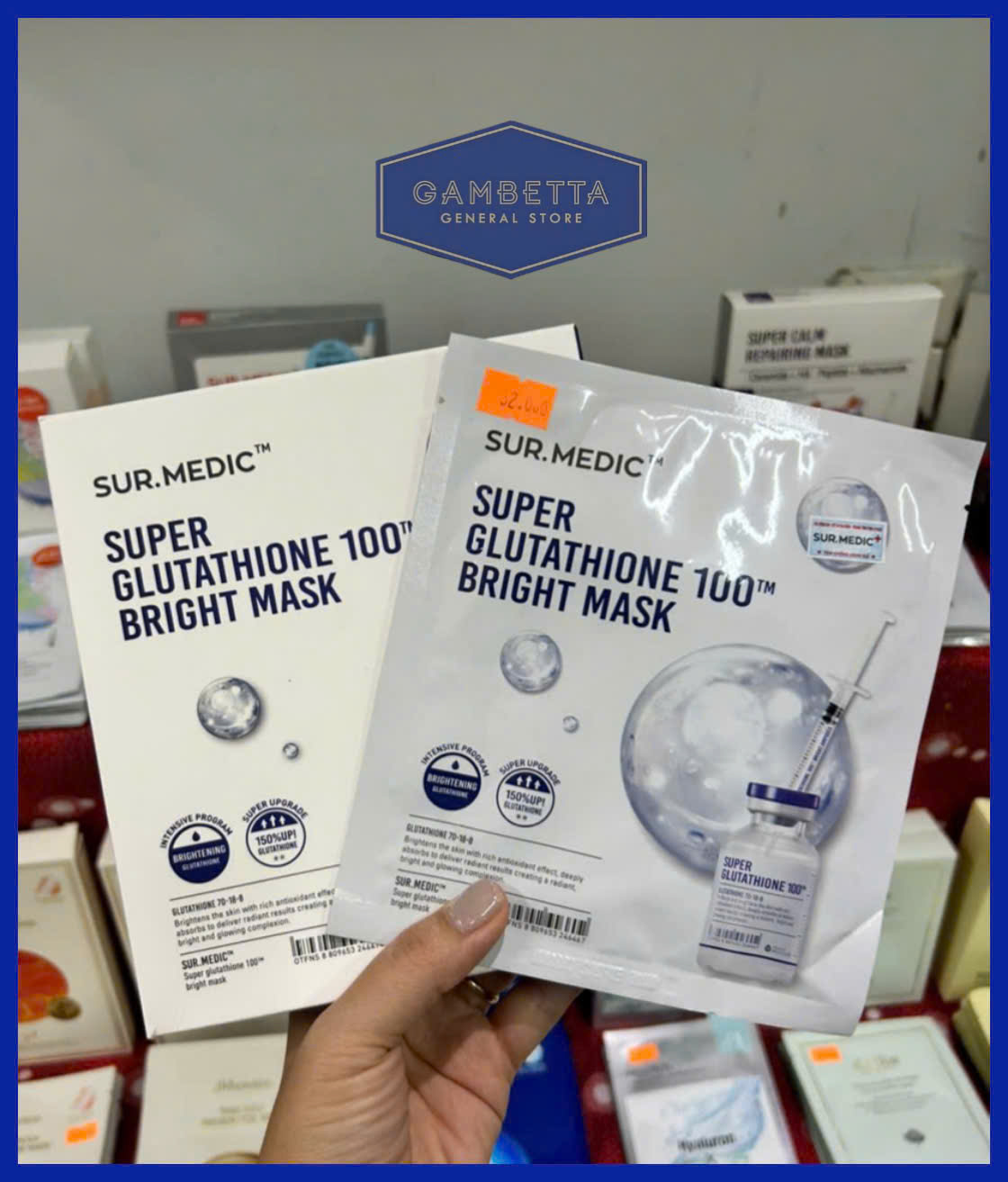 Sur Medic Mặt Nạ Trắng Da Super Glutathione 100 bright Mask 1 miếng