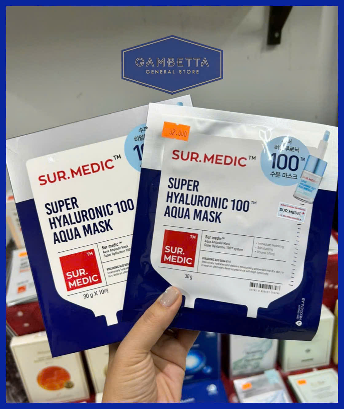 Sur Medic Mặt Nạ cấp ẩm Super Hyaluronic Aqua Mask 1 miếng