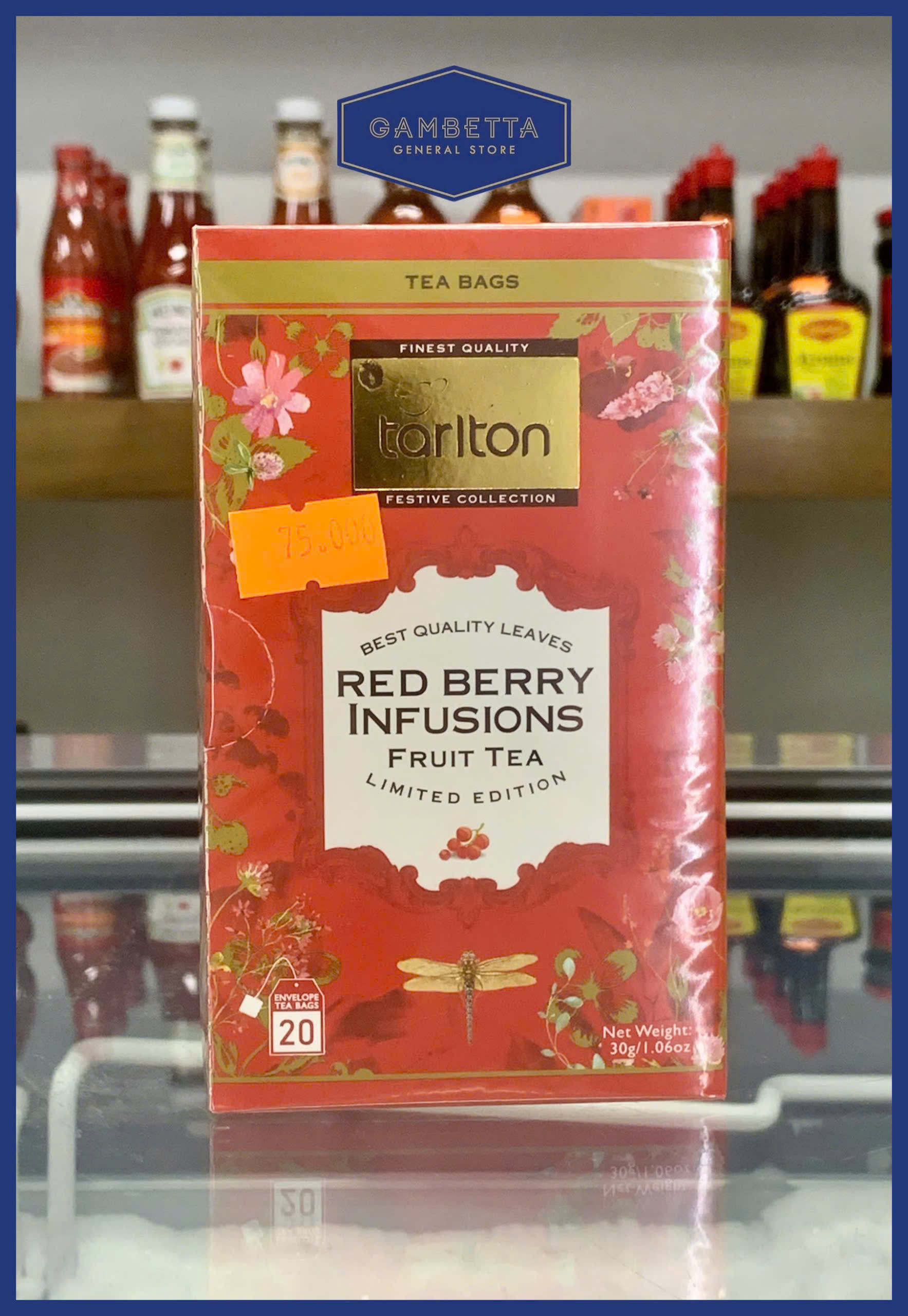Tarlon Trà Trái Cây Quả Mọng Đỏ Red Berry Infusion Fruit Tea 20 gói Hộp đỏ