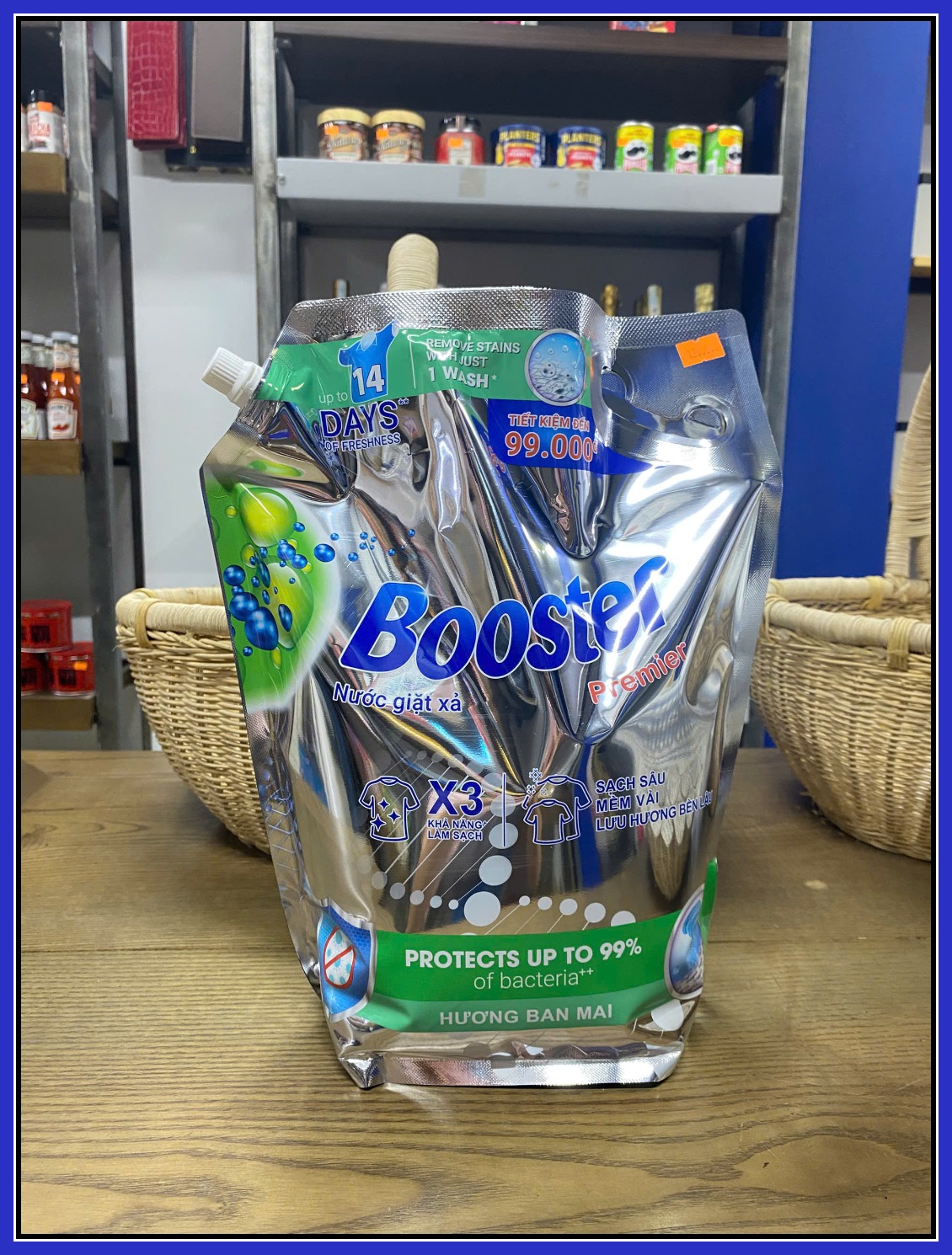 Túi Nước Giặt Booster Hương Ban Mai ( túi bạc 4kg)