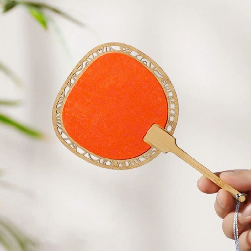 Quạt Gỗ Cầm Tay Mini Cho Trẻ Em – Phong Cách Cổ Trang đáng yêu - Thiết Kế Đẹp, Nhẹ, An Toàn