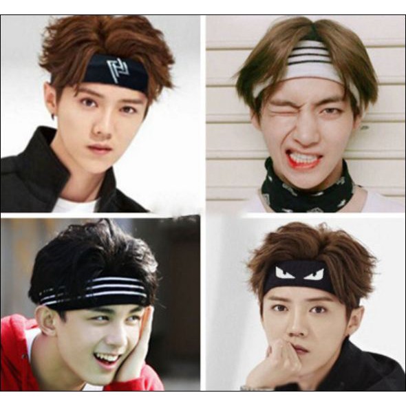 Headband BTS headband V băng đô BTS băng đô V Băng đô luhan băng đô tfboys băng đô thể thao bờm tóc thể thao