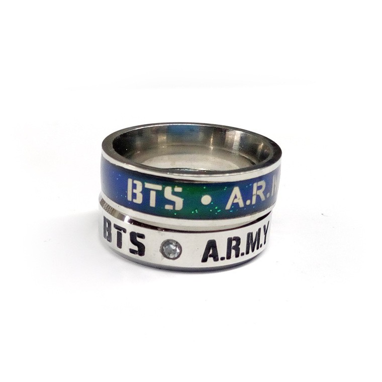 (11 mẫu) Nhẫn bts nhẫn titan Bts bigbang tặng kèm dây cổ nhẫn bts nhẫn army