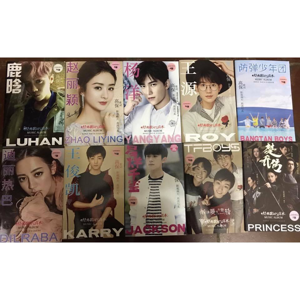 (10 mẫu) Photobook BTS photobook sở kiều truyện photobook luhan photobook triệu lệ dĩnh photobook tfboys