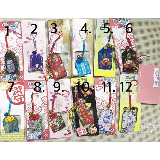 Bùa may mắn Omamori (12 mẫu) bùa học tập bùa may mắn bùa hạnh phúc bùa bình an bùa sự nghiệp bùa sức khỏe