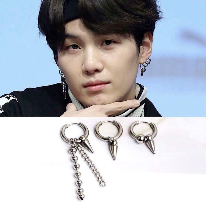 Khuyên tai bts fake love khuyên tai Suga1