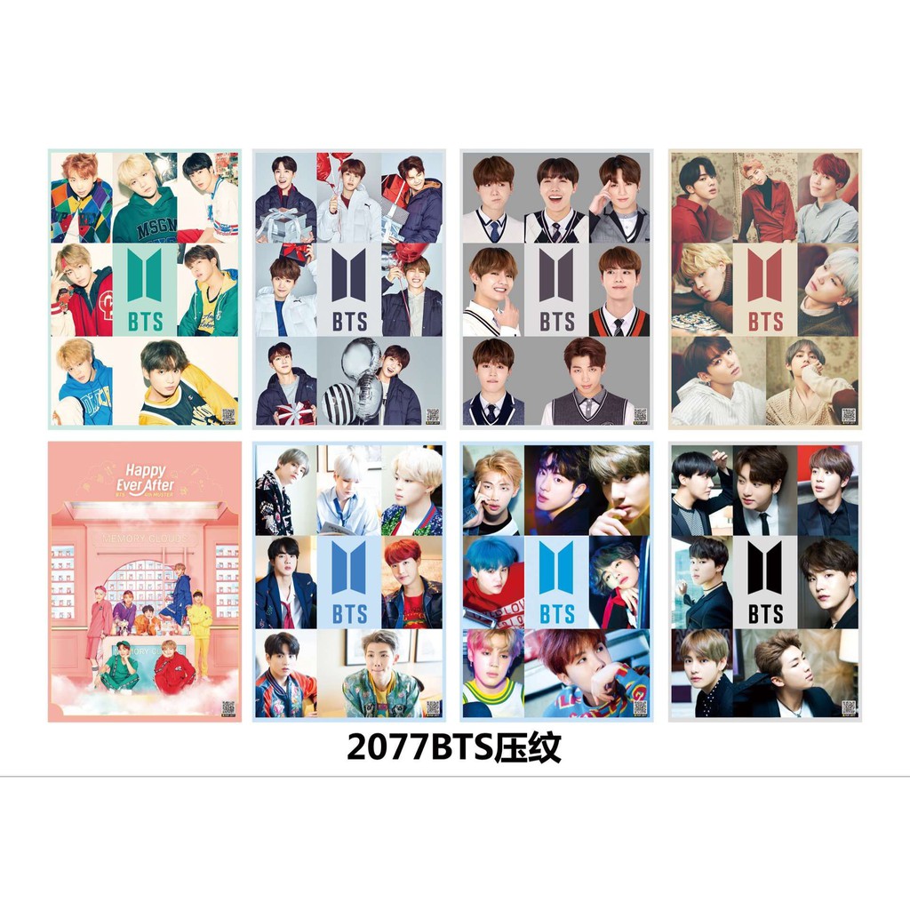 (2group) Poster BTS love yourself poster jungkook poster V Poster wanna one 8 tấm