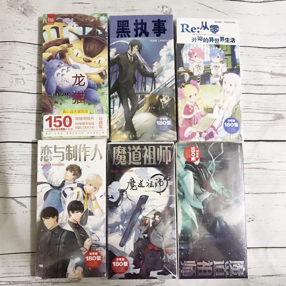 anime  noragami  bts hộp A5  totoro hắc quản gia ma đạo tổ sư re:0