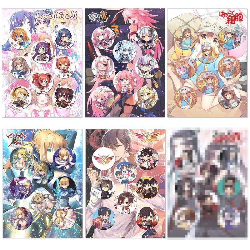 Bảng huy hiệu Anime 8 chiếc