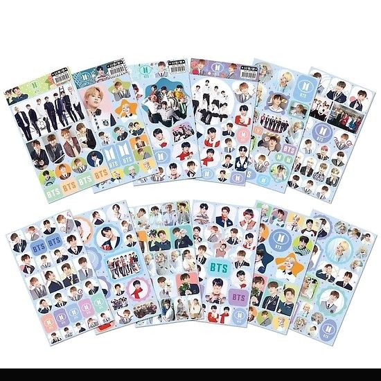 Ảnh dán BTS bộ 12 tấm A5