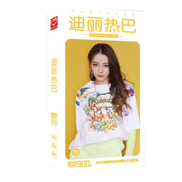 Postcard Địch Lệ Nhiệt Ba 900 ảnh hộp ảnh bộ ảnh có ảnh dán + lomo + postcard bưu thiếp