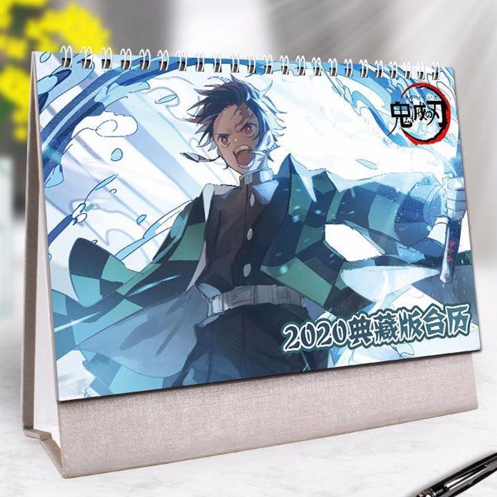 (Lịch 2020) Lịch Kimetsu No Yaiba diệt quỷ cứu nhân in ảnh đẹp anime chibi idols lịch để bàn