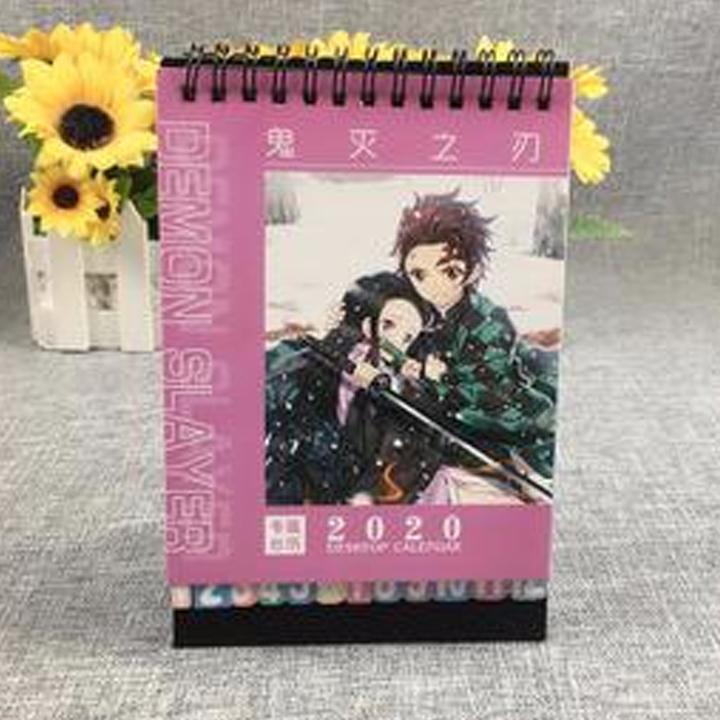 (Lịch 2020 mẫu đứng) Lịch Kimetsu No Yaiba Diệt Quỷ Cứu Nhân in ảnh đẹp anime chibi idols lịch để bàn
