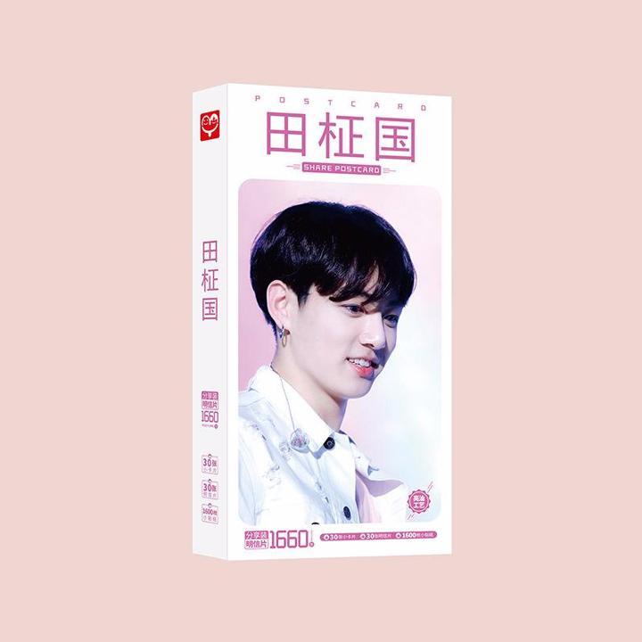 Postcard Jungkook BTS hộp ảnh bộ ảnh có ảnh dán sticker lomo bưu thiếp