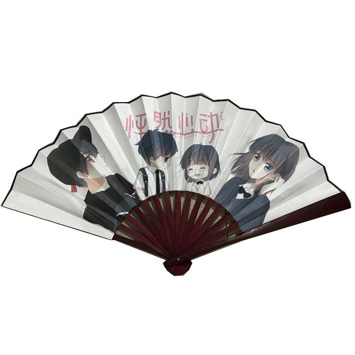Quạt Con Tim Rung Động cầm tay anime chibi nan 31cm cổ trang cổ điển cosplay