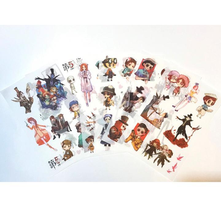 Ảnh dán 6 tấm sticker Identity V Nhân cách thứ năm album ảnh dán anime idol dễ thương