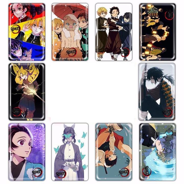 Set 10 ảnh dán sticker Kimetsu no Yaiba Diệt quỷ cứu nhân album sticker ảnh dán anime idol dễ thương
