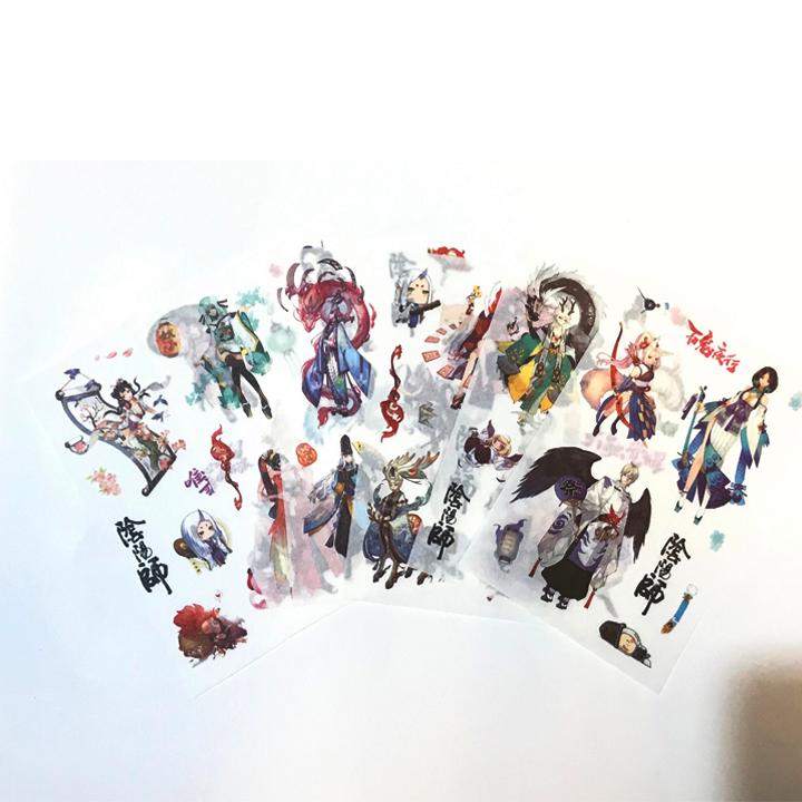 Ảnh dán 6 tấm sticker Âm dương sư album ảnh dán anime idol dễ thương