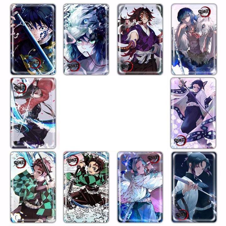 Set 10 ảnh dán sticker Kimetsu no Yaiba Diệt quỷ cứu nhân album sticker ảnh dán anime idol dễ thương
