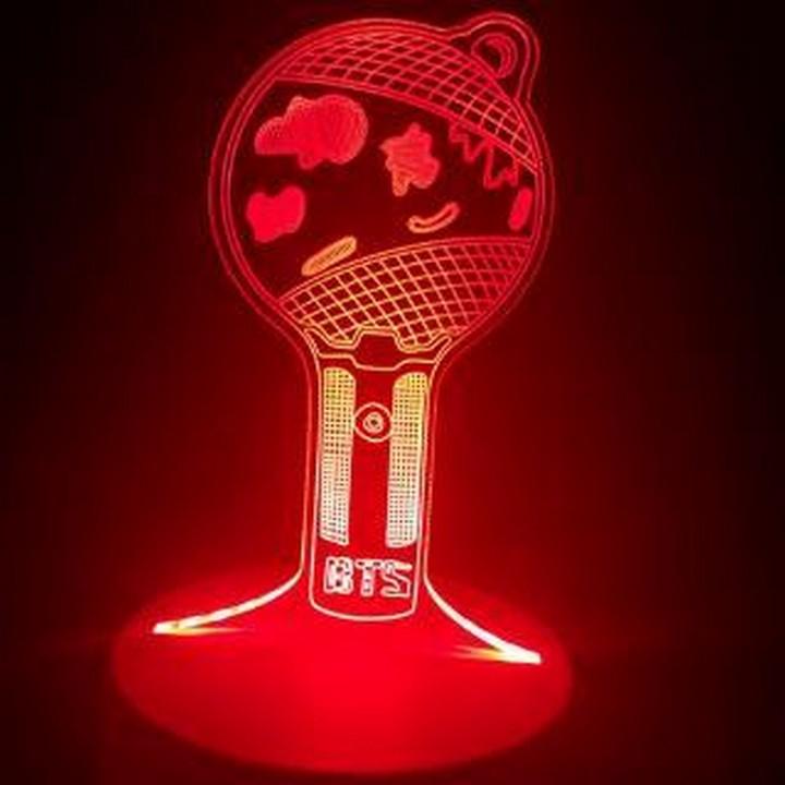 Đèn ngủ lightstick Bomb BTS dạng phát sáng để bàn đổi 7 màu