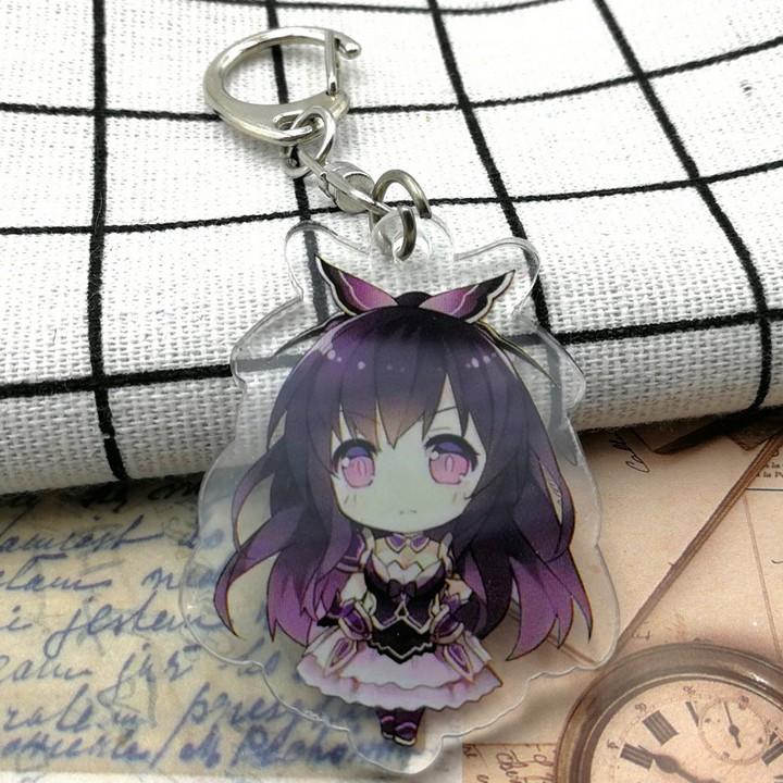 Móc khóa Date A Live mica ẢNH ANIME CHIBI dễ thương