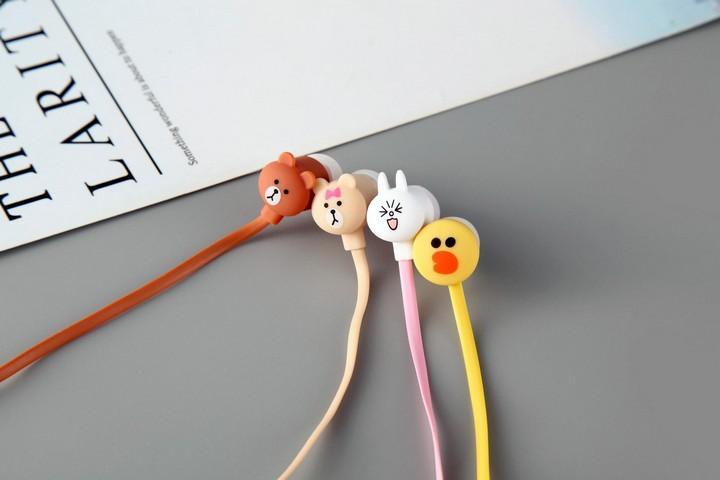 Tai nghe gấu brown thỏ cony quà tặng kềm hộp thời trang dễ thương xinh xắn