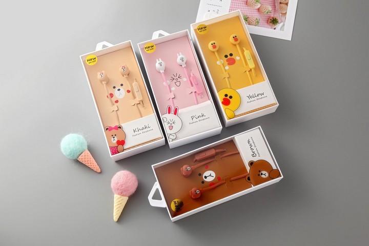 Tai nghe gấu brown thỏ cony quà tặng kềm hộp thời trang dễ thương xinh xắn