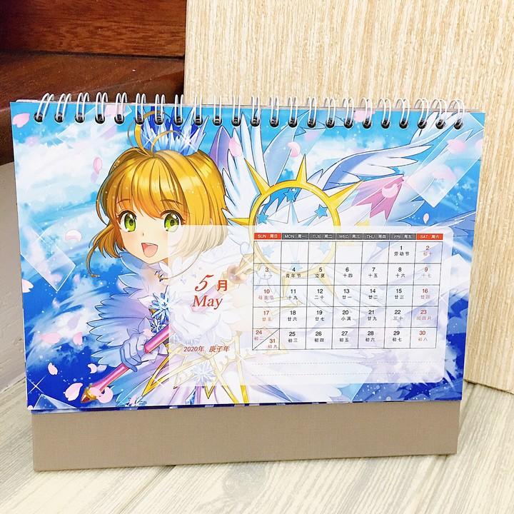 (Lịch 2020) Lịch Sakura in ảnh đẹp anime chibi idols lịch để bàn