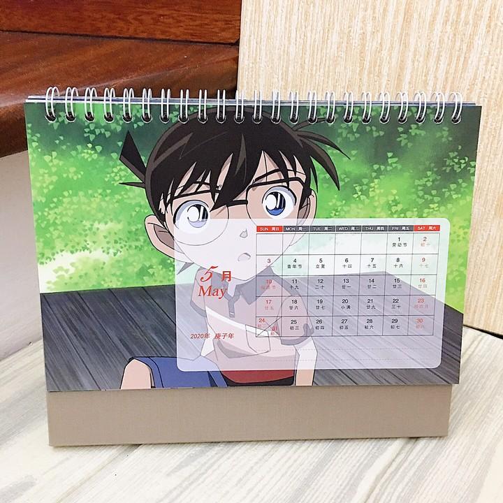 (Lịch 2020) Lịch Conan Thám Tử Lừng Danh in ảnh đẹp anime chibi idols lịch để bàn