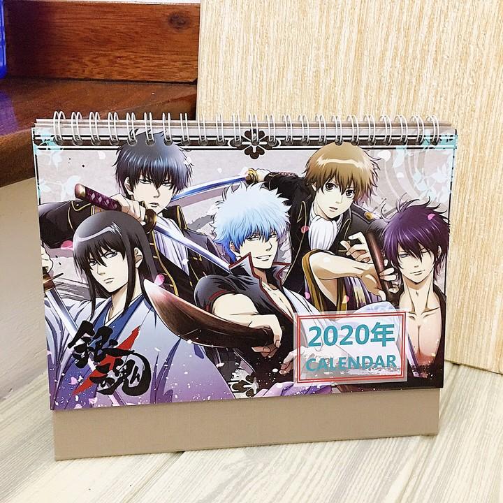 (Lịch 2020) Lịch Gintama in ảnh đẹp anime chibi idols lịch để bàn