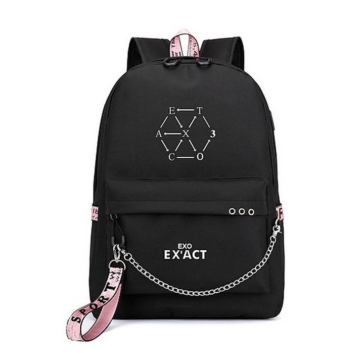 Balo EXO thông minh Cặp sách chất vải đẹp nam nữ đi chơi đi học tiện dụng đựng đồ học tập phong cách Hàn Quốc
