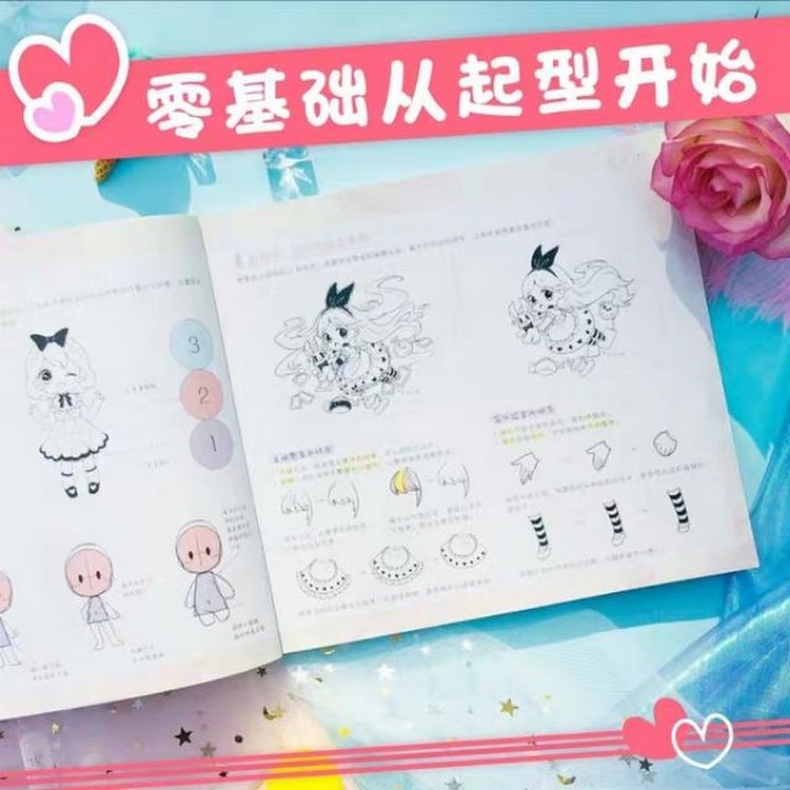 Giáo trình dạy vẽ chibi thiếu nữ ngọt ngào tóc vàng Tập Artbook dễ thương - manga anime