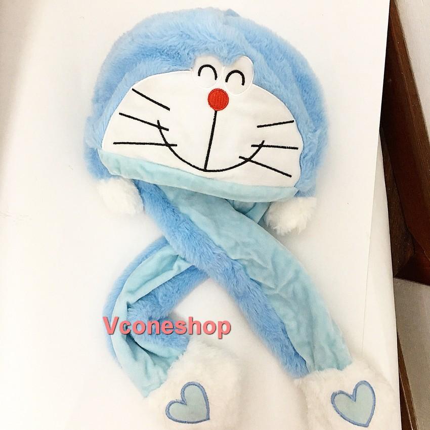 Mũ tai chụp bóp Doremon anime quà tặng xinh xắn dễ thương