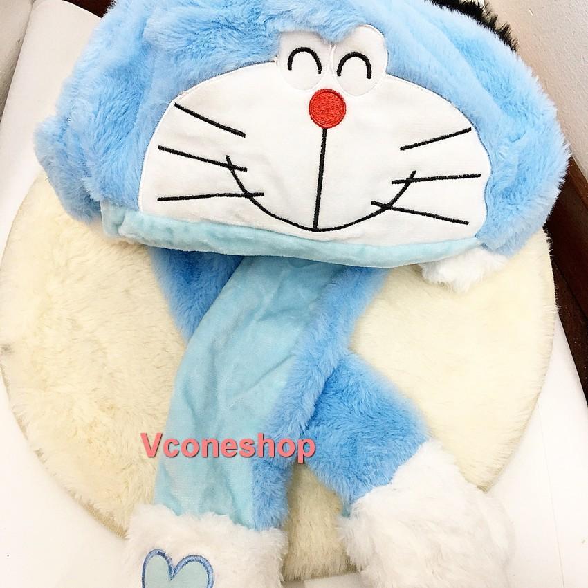 Mũ tai chụp bóp Doremon anime quà tặng xinh xắn dễ thương