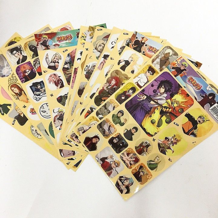 Ảnh dán 12 tấm sticker Naruto album ảnh dán anime idol dễ thương