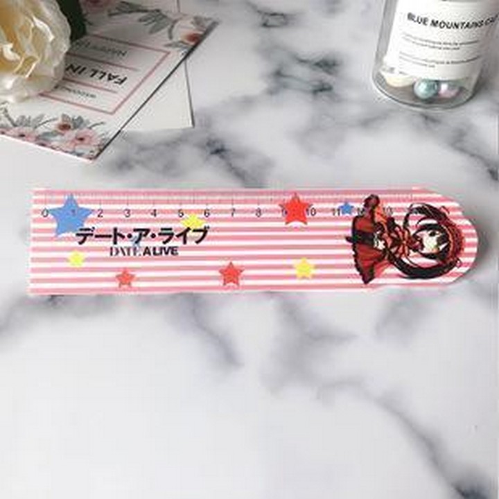 Thước kẻ nhiều mẫu anime chibi Hatsune Miku SAO Kimetsu no Yaiba Âm dương sư Naruto One Piece Date A Live