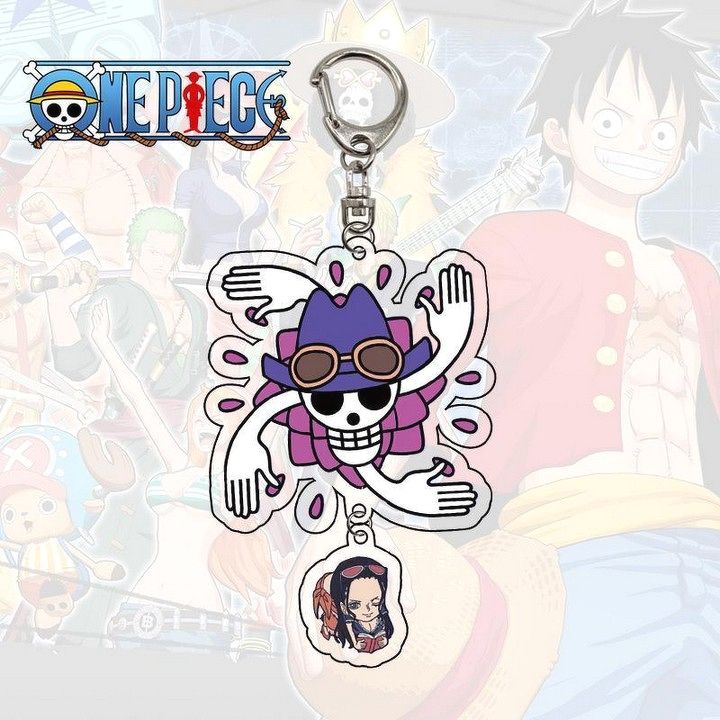 Móc khóa One Piece mica 2 mảnh anime chibi Đảo hải tặc