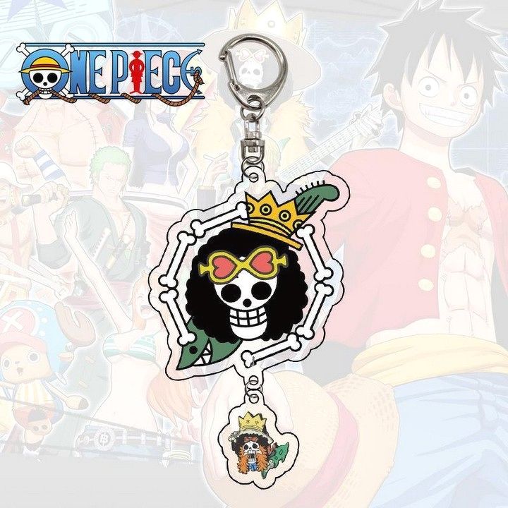 Móc khóa One Piece mica 2 mảnh anime chibi Đảo hải tặc