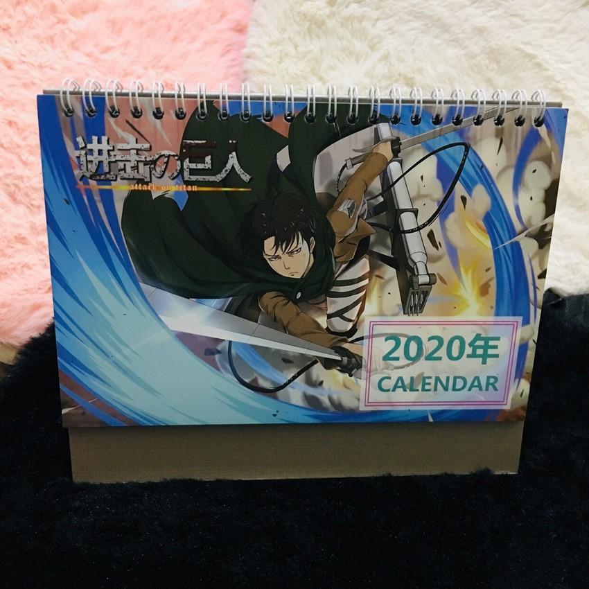 (Lịch 2020) Lịch Atack on Titan Đại chiến Titan in ảnh đẹp anime chibi idols lịch để bàn