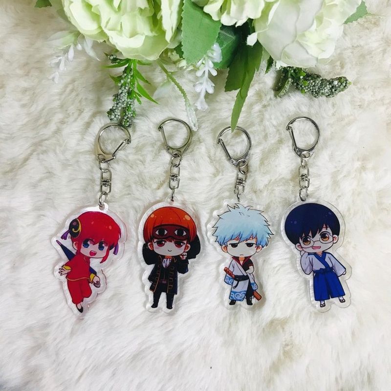 ( Mica trong ) Móc khóa Gintama quà tặng xinh xắn dễ thương anime chibi