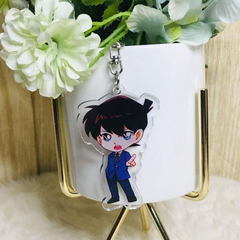 ( Mica trong ) Móc khóa Conan Thán Tử Lừng Danh quà tặng xinh xắn dễ thương anime chibi
