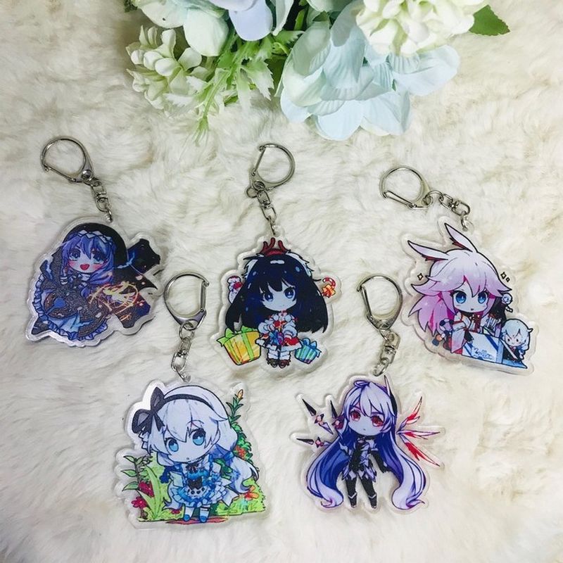 ( Mica trong ) Móc khóa Honkai impact 3 quà tặng xinh xắn dễ thương anime chibi