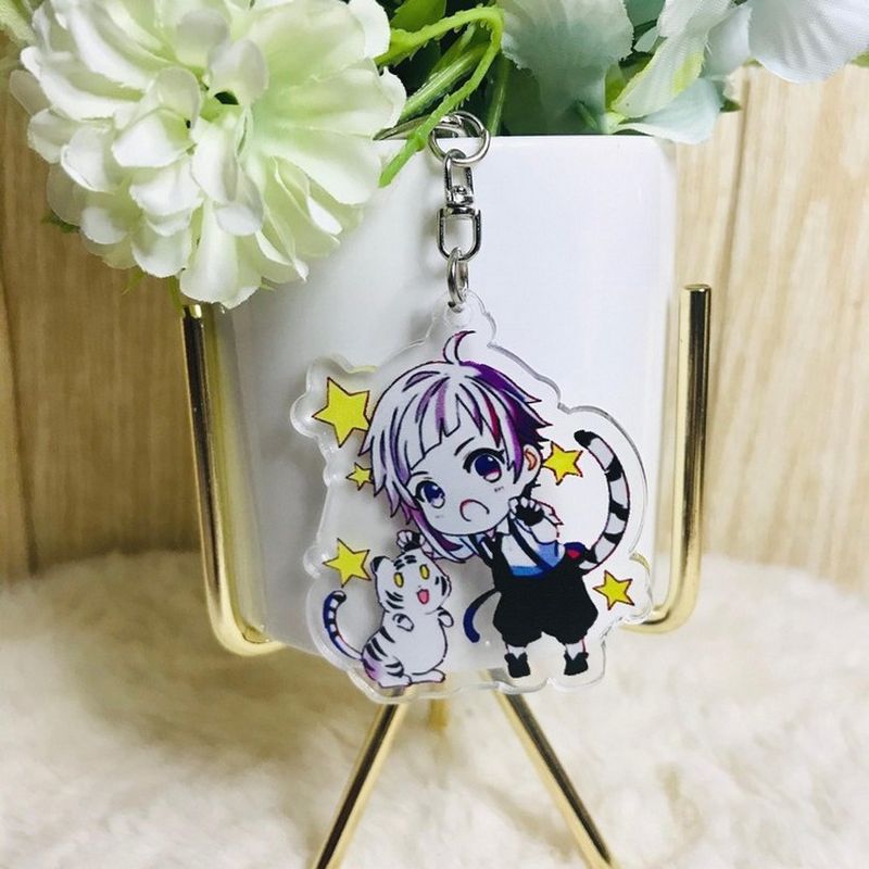 ( Mica trong ) Móc khóa Bungou Stray Dogs Văn hào lưu lạc quà tặng xinh xắn dễ thương anime chibi