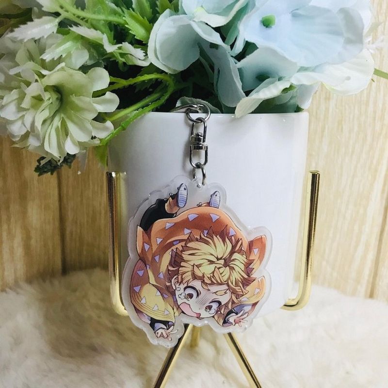 ( Mica trong ) Móc khóa Kimetsu no Yaiba ver1 quà tặng xinh xắn dễ thương anime chibi