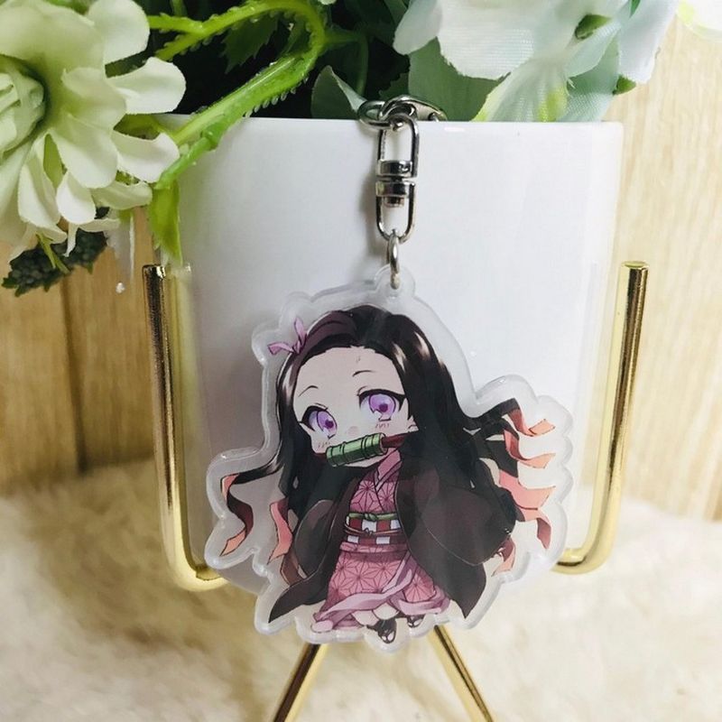 ( Mica trong ) Móc khóa Kimetsu no Yaiba ver1 quà tặng xinh xắn dễ thương anime chibi
